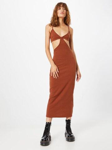 Misspap Dress in Brown: front