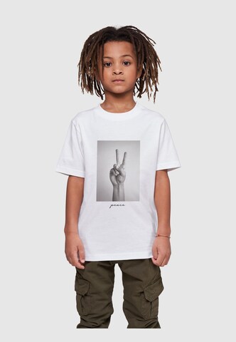 Mister Tee Shirt 'Peace' in Wit: voorkant