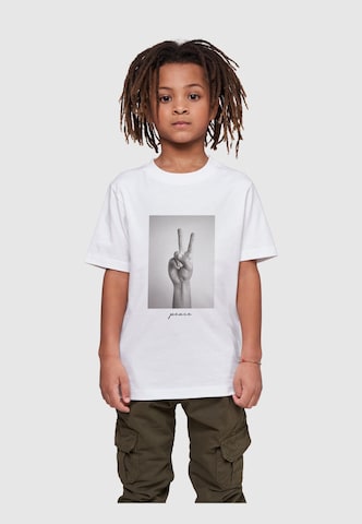 T-Shirt 'Peace' Mister Tee en blanc : devant