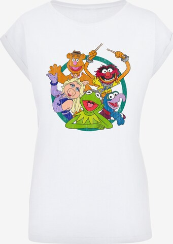 Maglietta 'Disney Die Muppets Group Circle' di F4NT4STIC in bianco: frontale