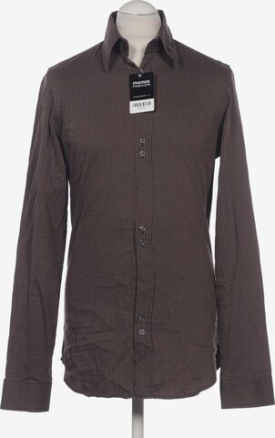 Calvin Klein Jeans Button Up Shirt in L in Brown: front