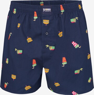 Happy Shorts Boxershorts ' Prints ' in Blauw: voorkant