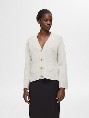 Cardigan SELECTED FEMME en gris : devant