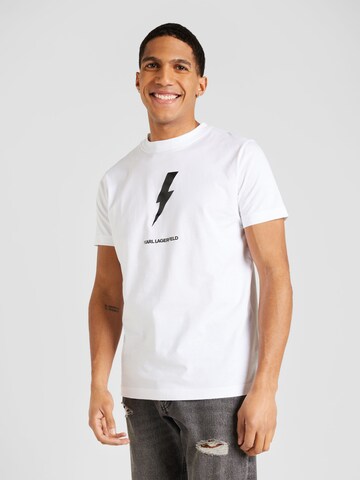 Karl Lagerfeld - Camiseta en blanco: frente