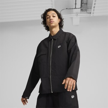 PUMA Comfort fit Button Up Shirt 'Downtown' in Black: front