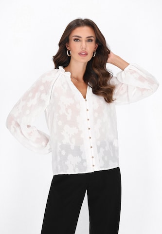 faina - Blusa en blanco: frente
