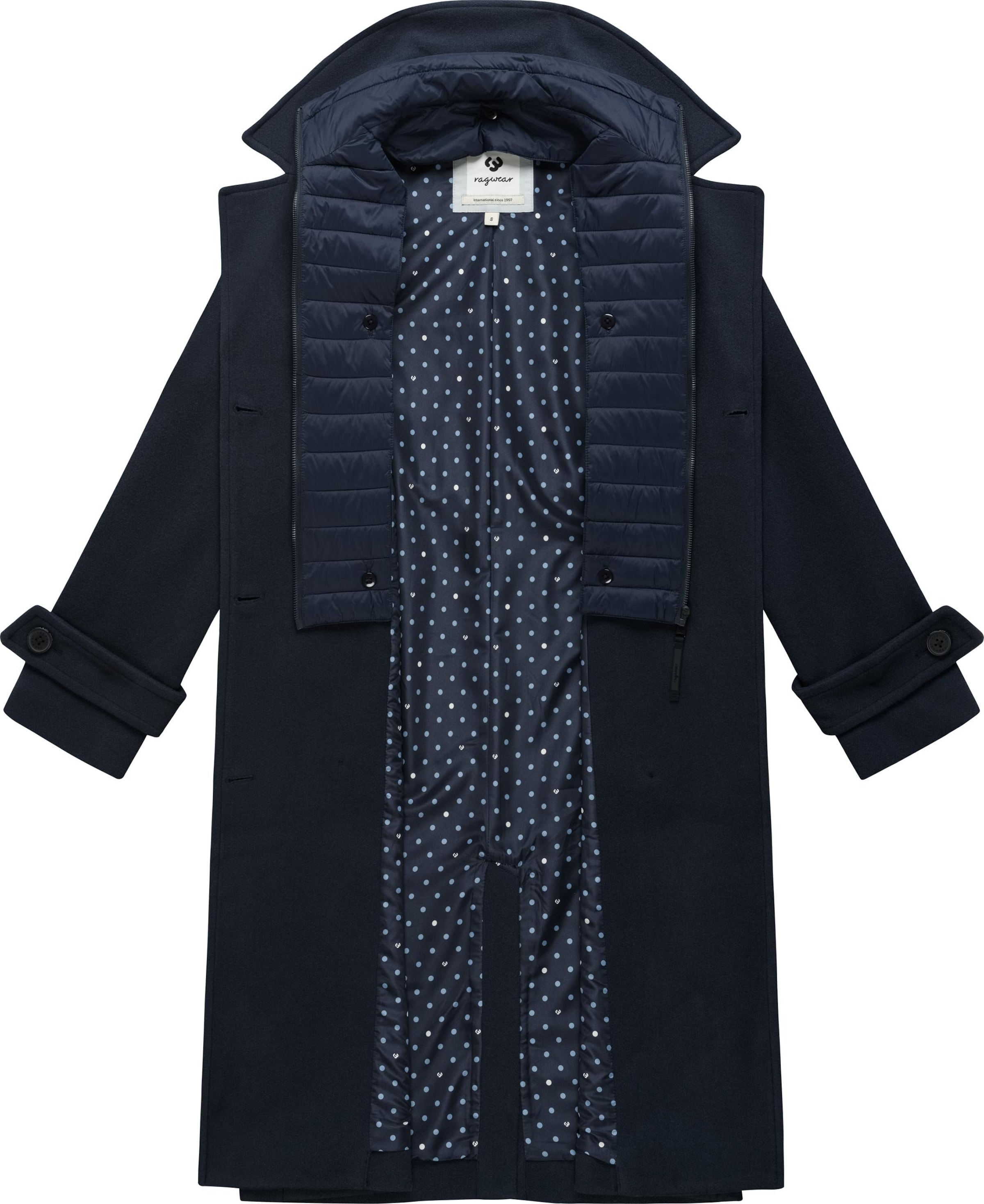 Manteau d’hiver 'Trenchie Felt Y' Ragwear en bleu