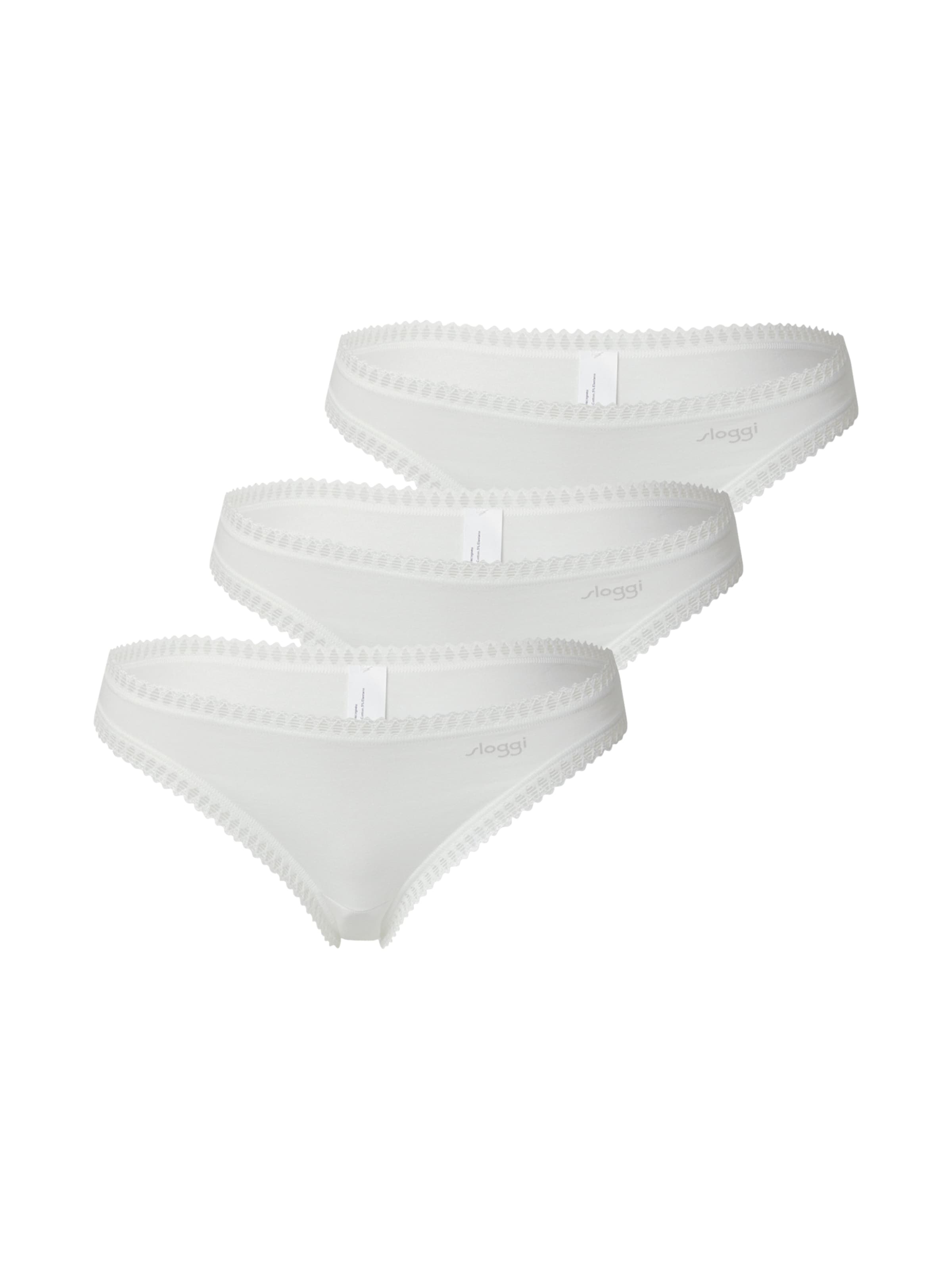 Tanga 'Go Crush' de la SLOGGI pe alb: față