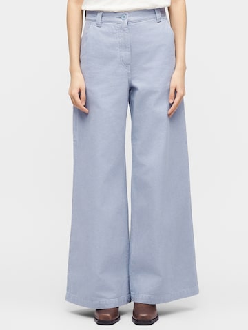 Weekend Max Mara Wide Leg Cargobukser 'SKIPPER' i blå: forside