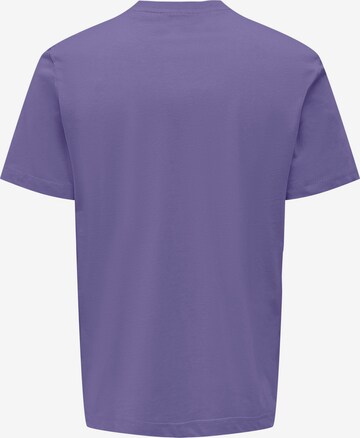 Only & Sons Majica 'MAX' | vijolična barva