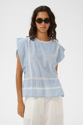 Chemisier 'Aster' SOAKED IN LUXURY en bleu : devant