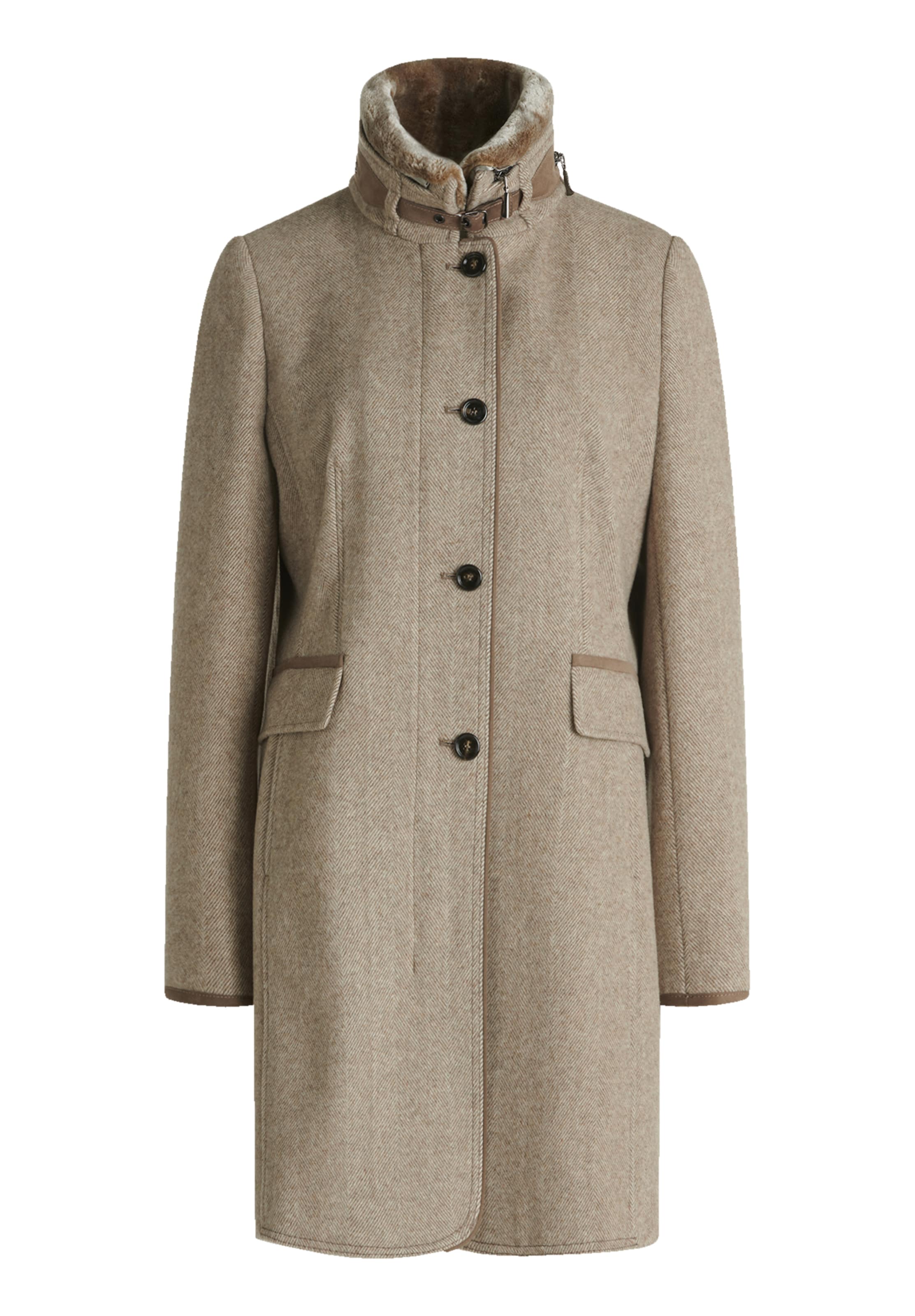 GIL BRET Kevad-sügismantel, värv pruun: eest vaates