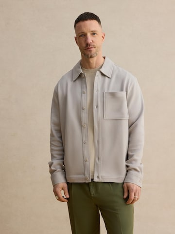 DAN FOX APPAREL Regular fit Srajca 'Marco' | siva barva: sprednja stran