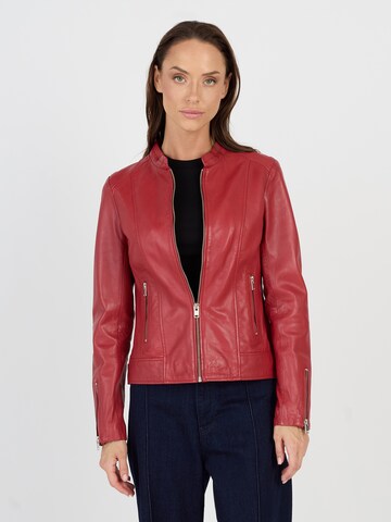 JCC Lederjacke in Rot: Vorderseite