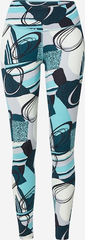 Reebok - Skinny Calças de desporto 'Lux Perform' em mistura de cores: frente
