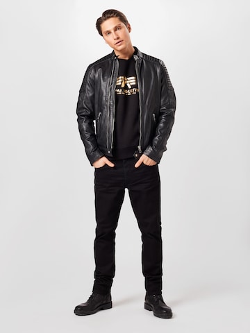 Regular fit Felpa di ALPHA INDUSTRIES in nero