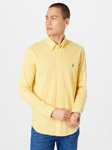 Polo Ralph Lauren Slim fit Button Up Shirt in Yellow: front