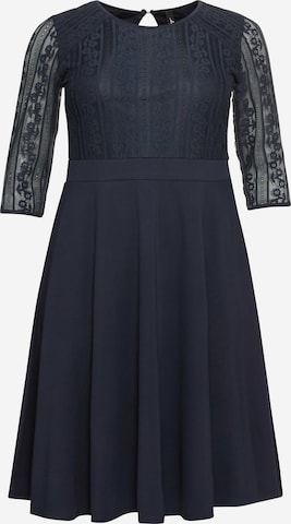 Robe de cocktail SHEEGO en bleu : devant