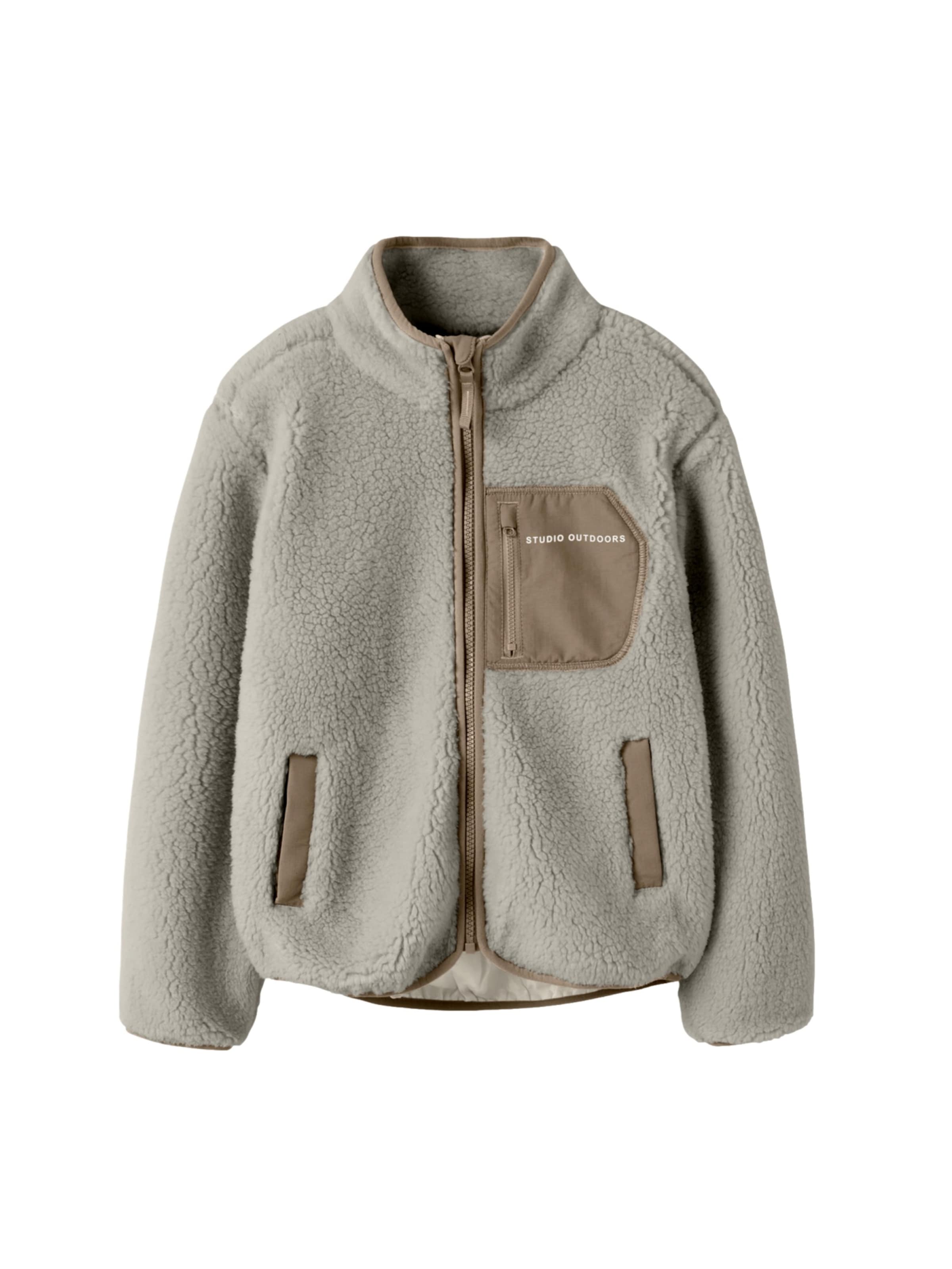 NAME IT Fleece jacket 'NKNMattia' in Grey: front