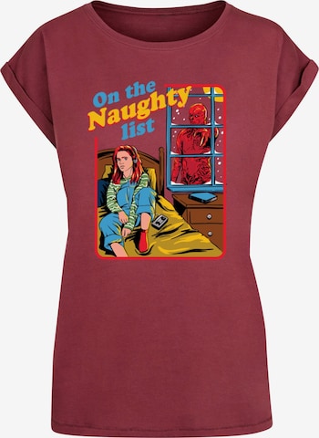 T-shirt 'Stranger Things - Naughty List' ABSOLUTE CULT en rouge : devant