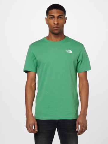 THE NORTH FACE Regular Fit Toiminnallinen paita 'Redbox' värissä vihreä: edessä