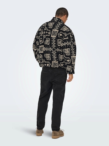 Only & Sons Fleece Jacket 'ONSJAMES' in Black