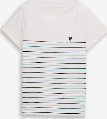 Tricou de la TOM TAILOR pe alb: față