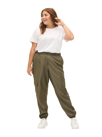 Zizzi - Loosefit Pantalón cargo 'XCARGO' en verde