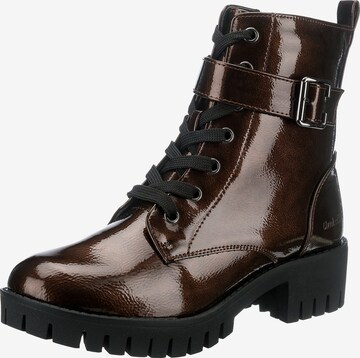ambellis Lace-Up Ankle Boots in Brown: front