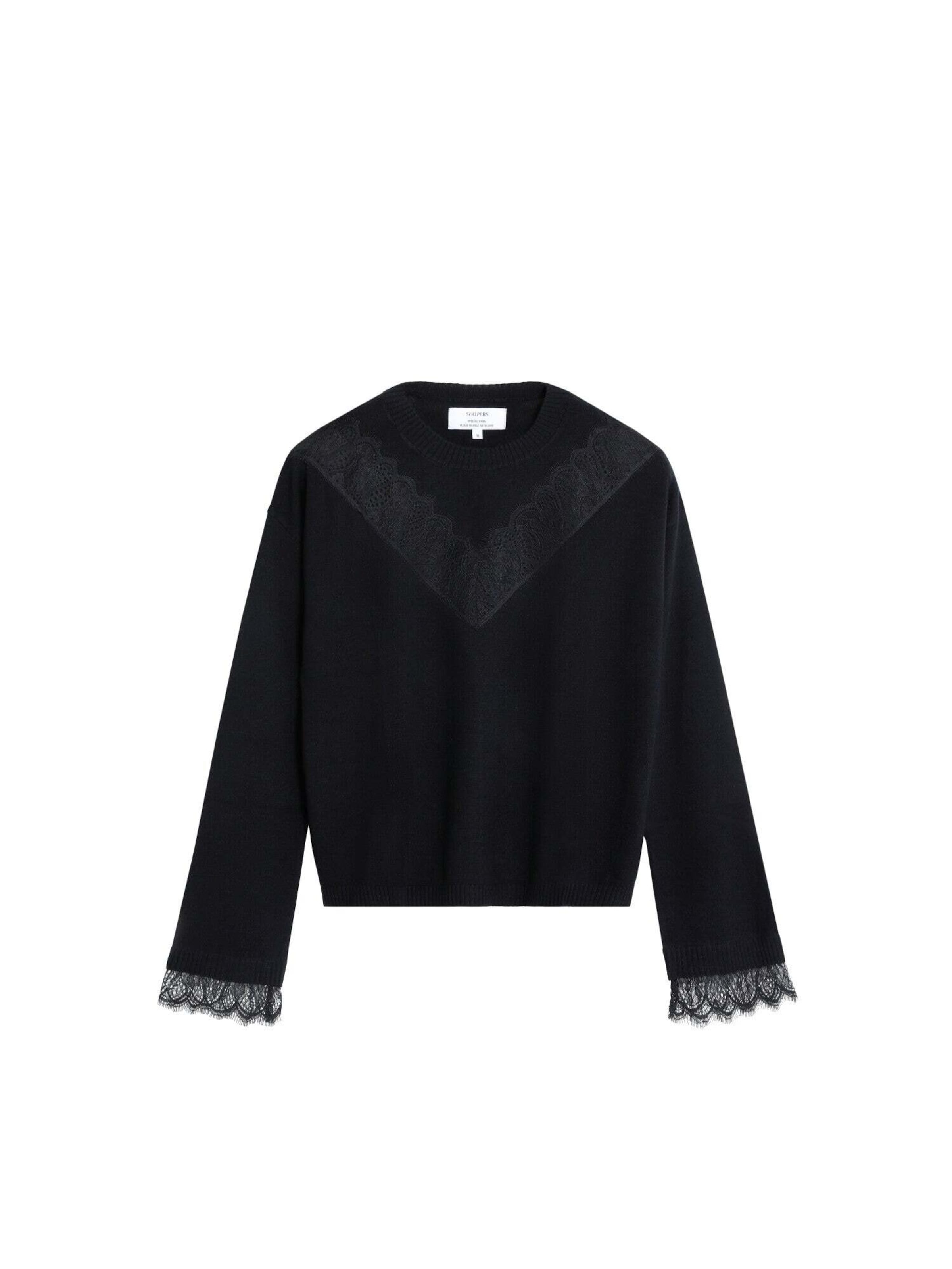 Scalpers Sweter w kolorze czarny: przód