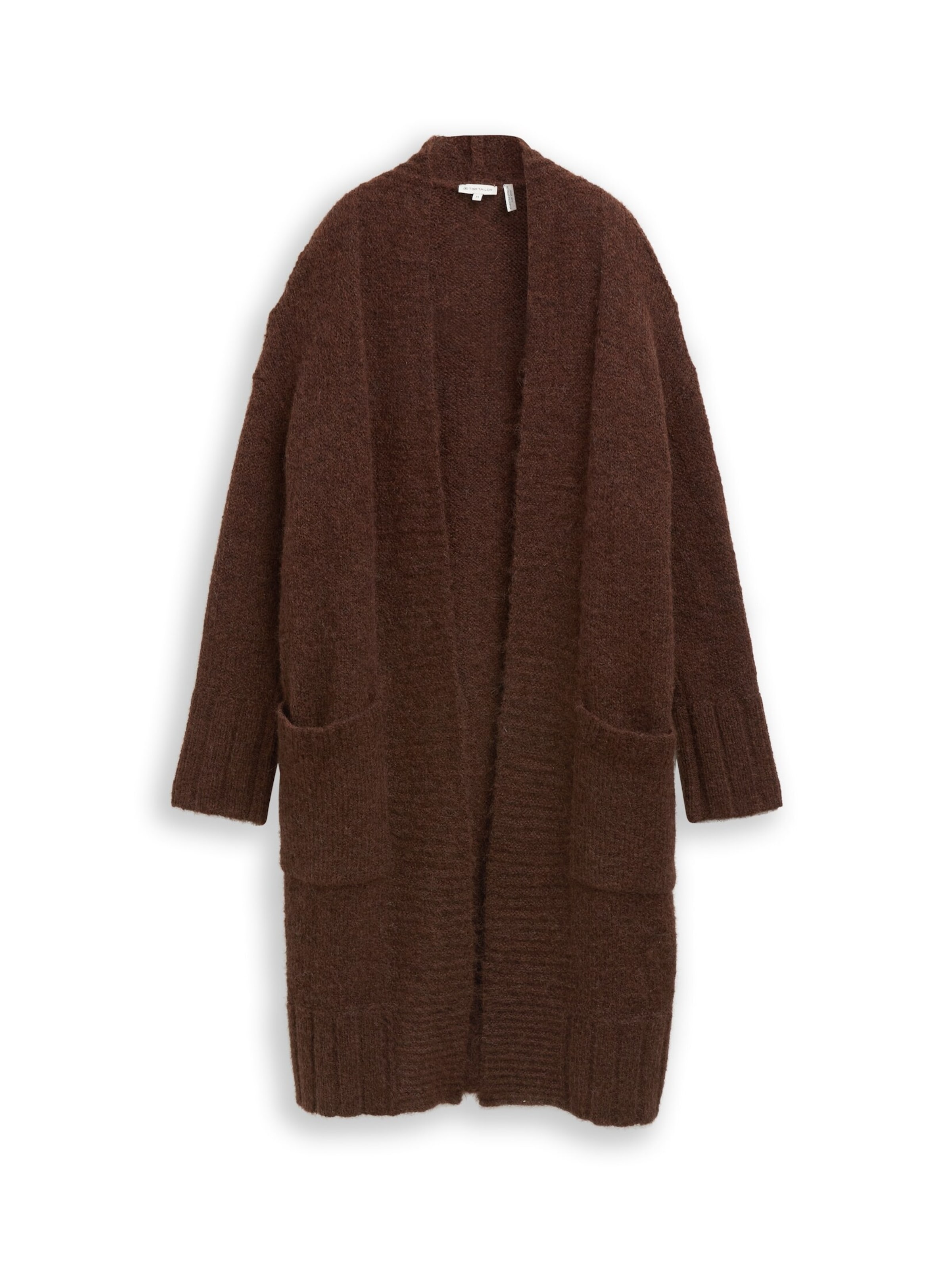 TOM TAILOR Knit cardigan in Brown: front