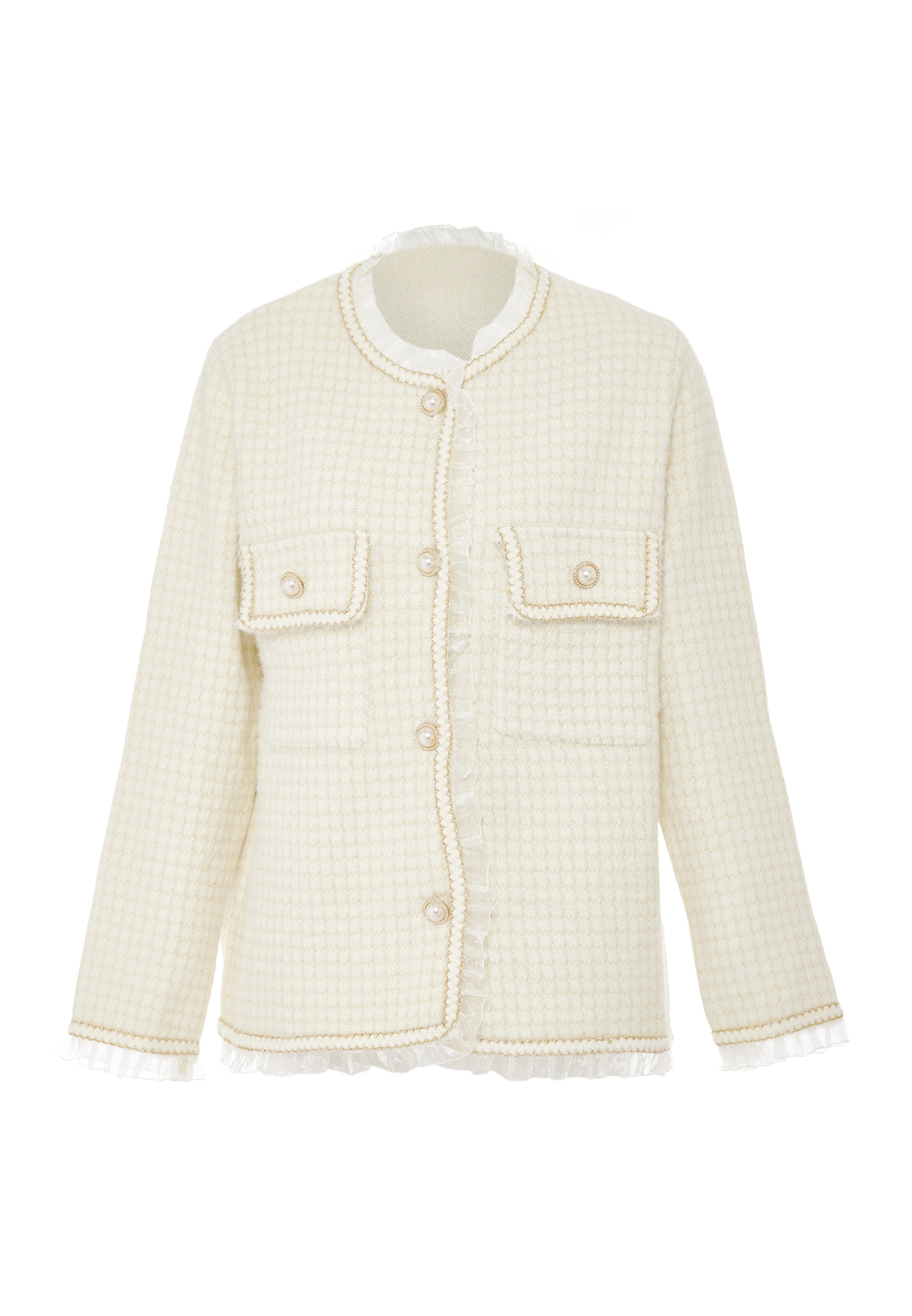 ZITHA - Casaco de malha em bege: frente