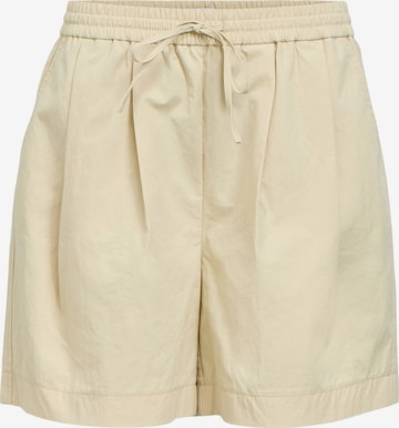 OBJECT Bandplooibroek 'OBJBerta' in Beige: voorkant