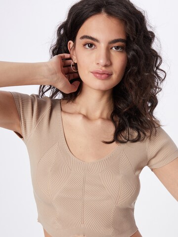 Top in maglia di Tally Weijl in beige