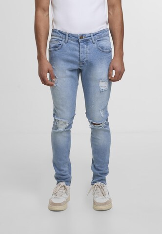 2Y Premium Skinny Jeans in Blau: Vorderseite