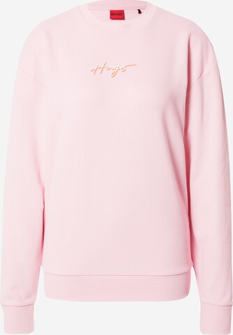 Sweat-shirt HUGO en rose : devant