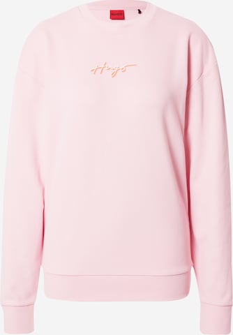 HUGO Red Sweatshirt i rosa: framsida