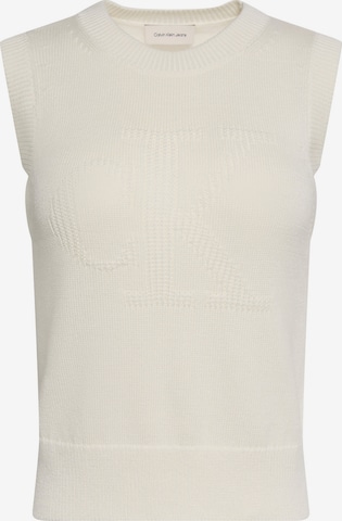 Haut Calvin Klein Jeans en beige : devant