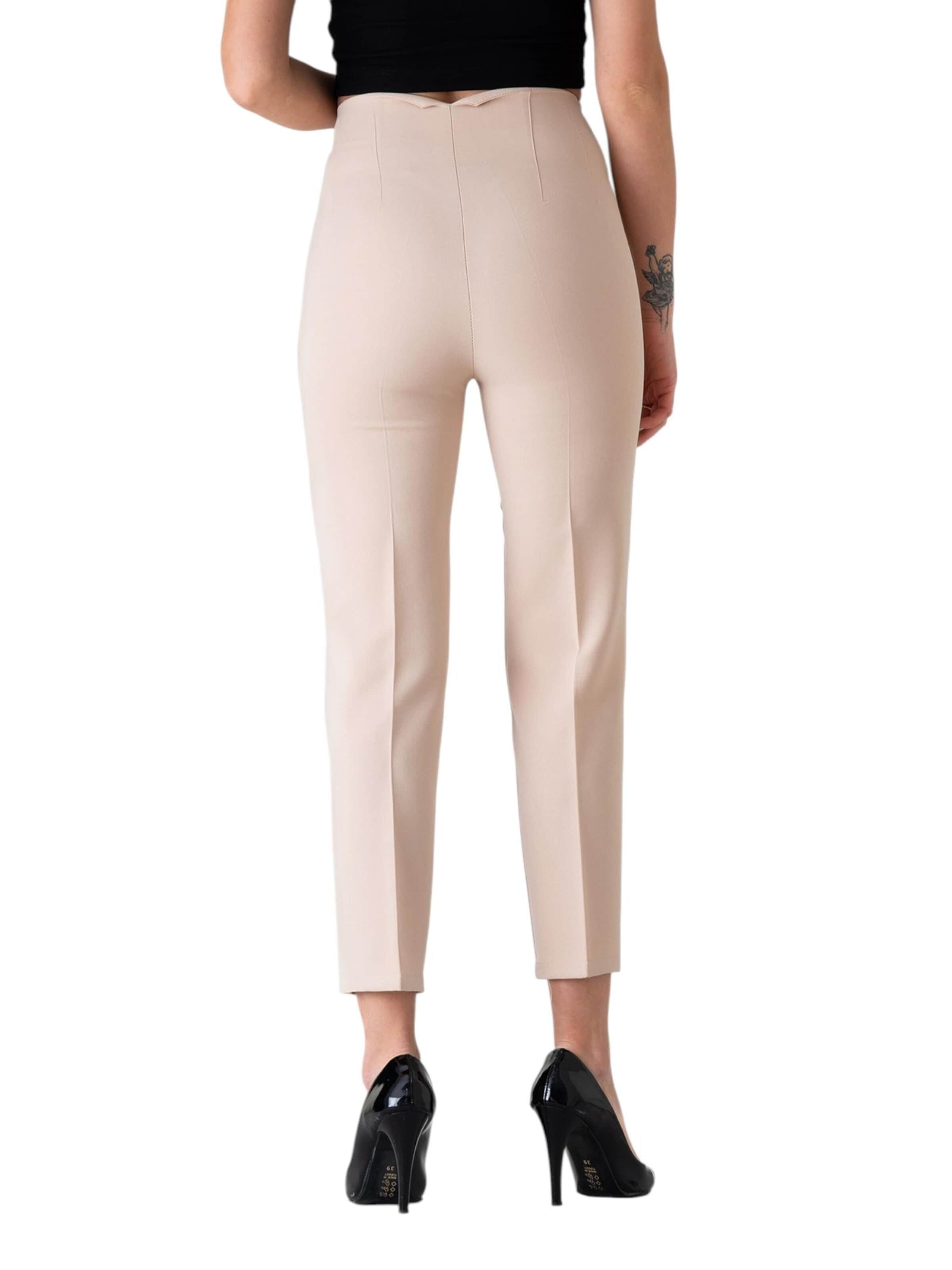 Slimfit Pantaloni con piega frontale 'Alessia' di fashionshowcase in beige