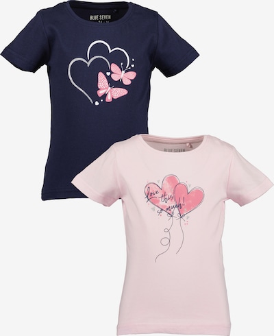 Marškinėliai iš BLUE SEVEN, spalva – tamsiai mėlyna jūros spalva / rožių spalva / melionų spalva / balta, Prekių apžvalga