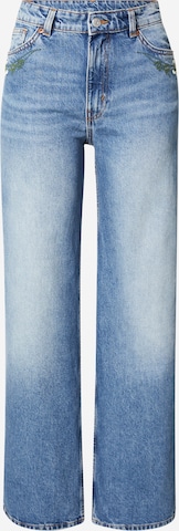 Monki Wide leg Jeans in Blue: front