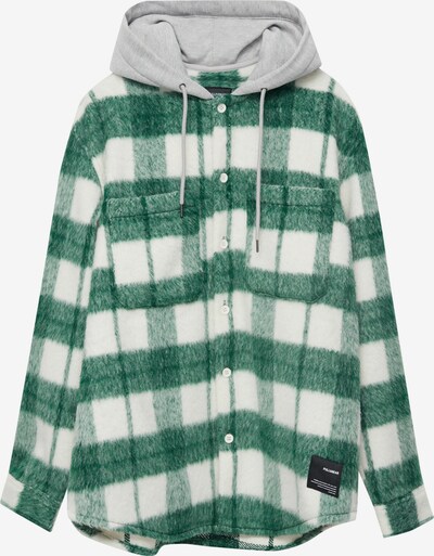 Pull&Bear Přechodná bunda - zelená / bílá, Produkt