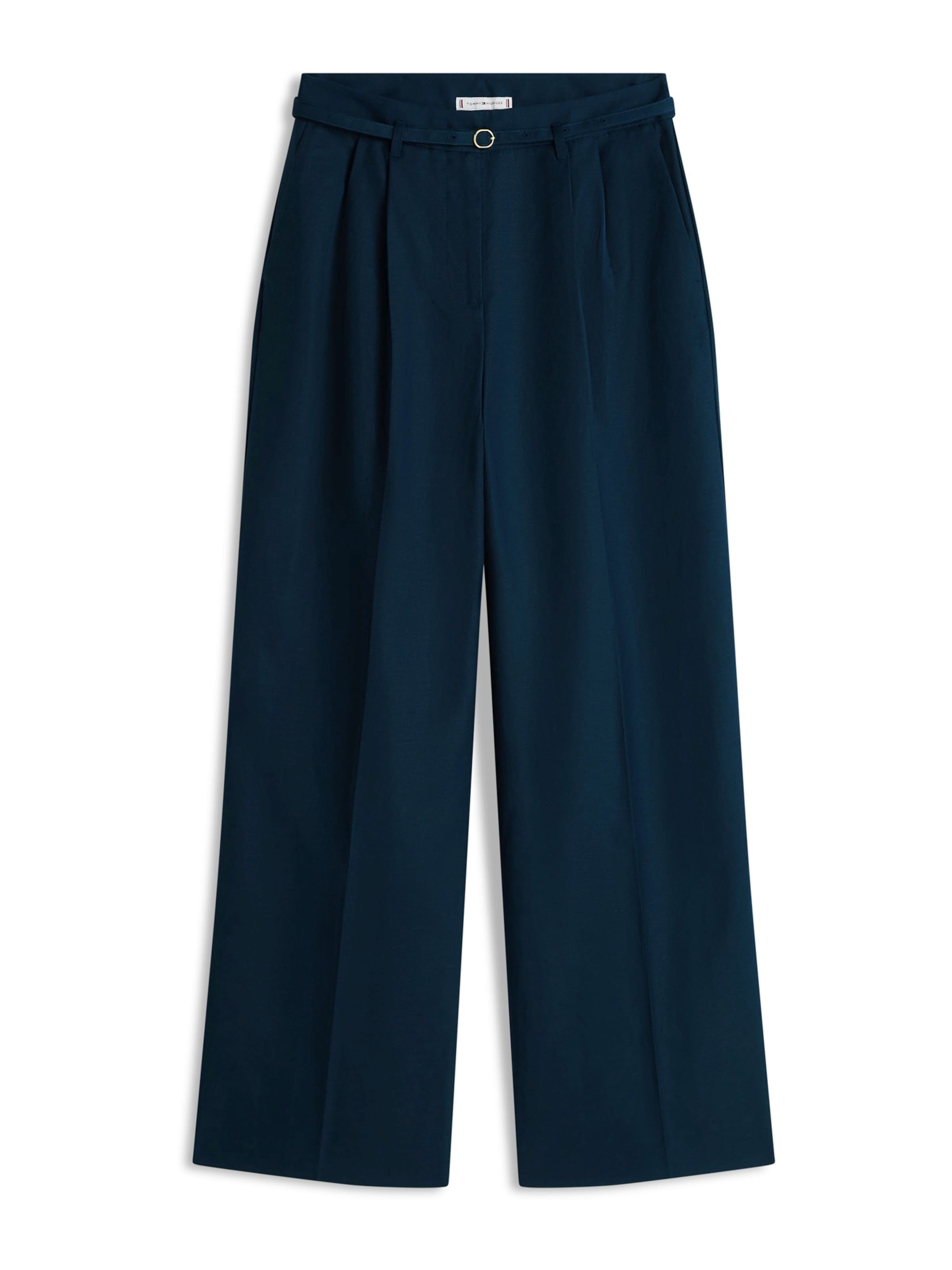 Wide Leg Pantalon à pince TOMMY HILFIGER en bleu : devant
