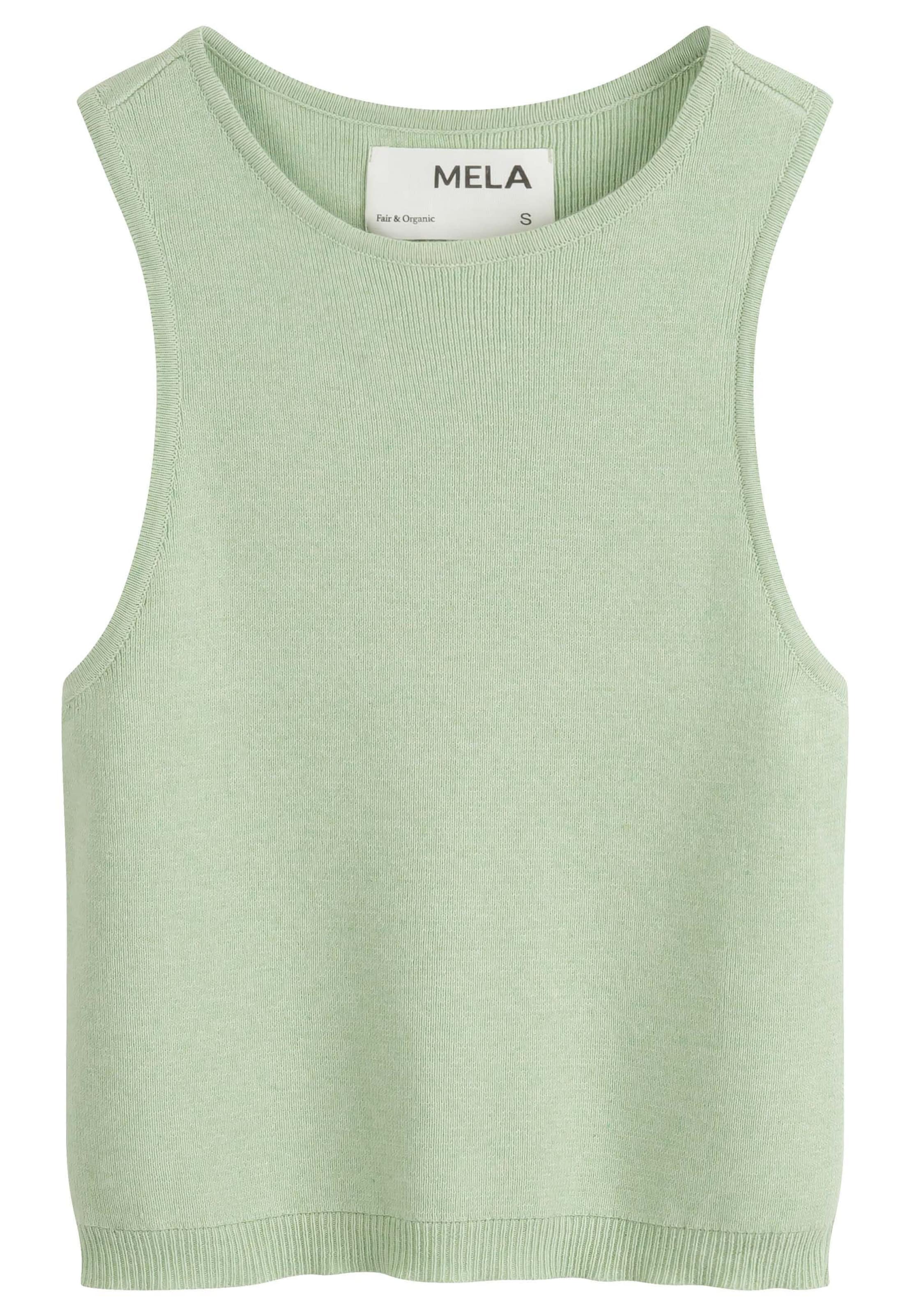 MELA - Top de punto 'NIKARA' en verde: frente