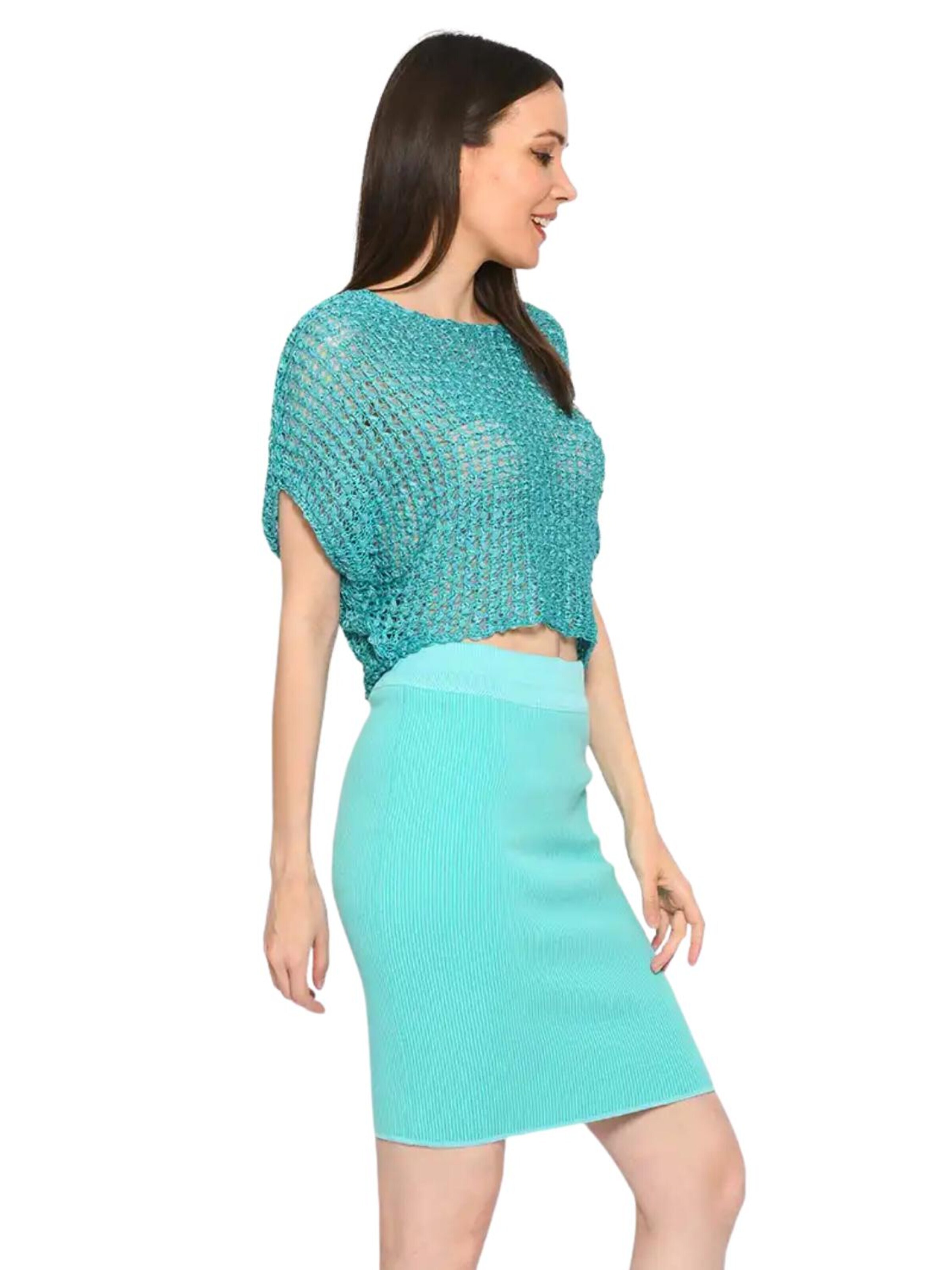 Süel knitwear - Top de punto 'Summer 3D' en azul
