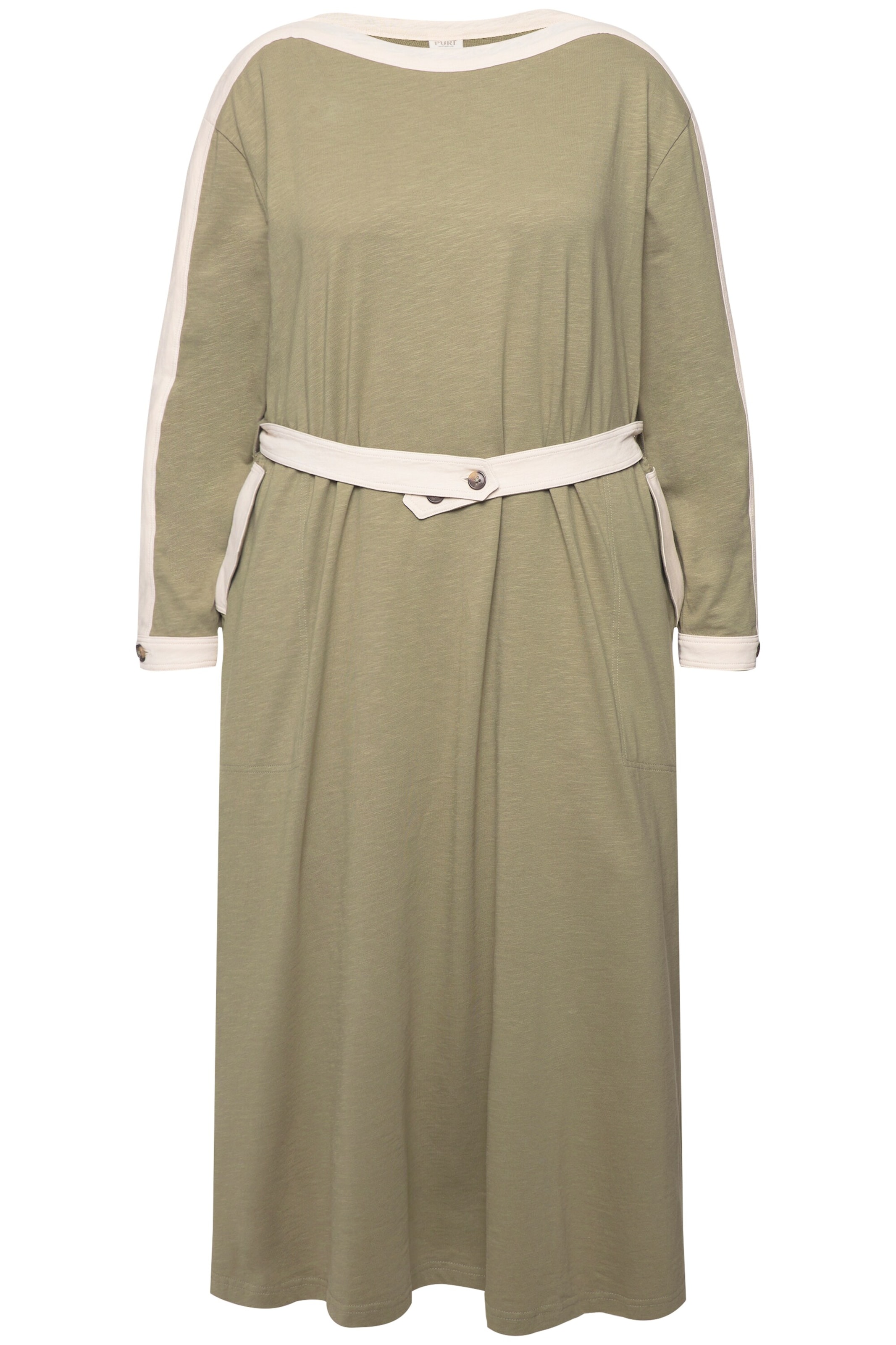 Ulla Popken Kleid in creme / grün, Produktansicht