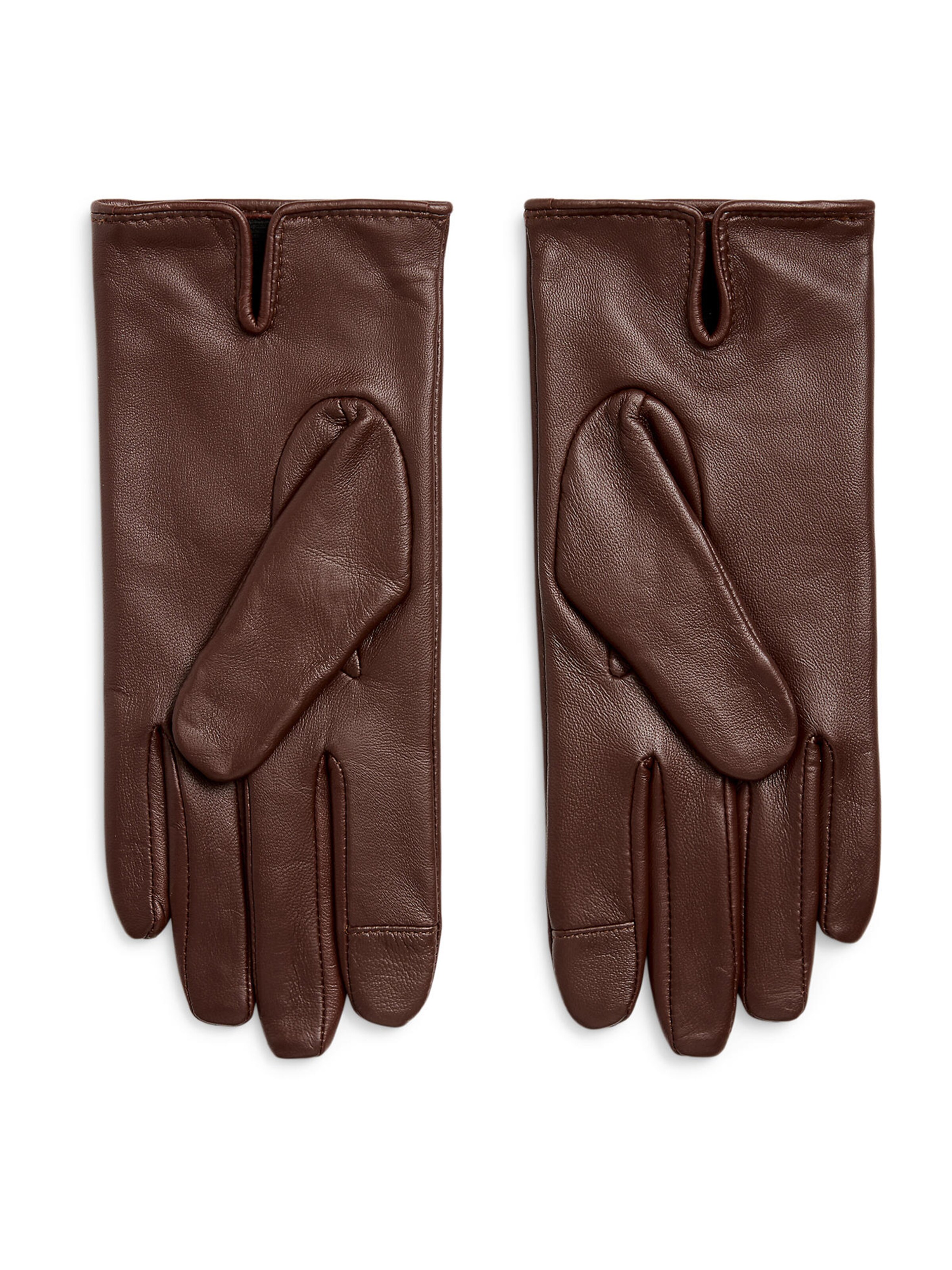 ruda Lauren Ralph Lauren Pirštuotos pirštinės