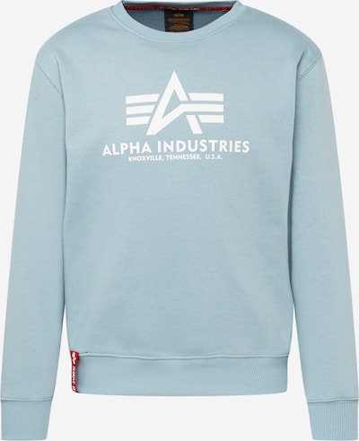 ALPHA INDUSTRIES Sweat-shirt en bleu clair / blanc, Vue avec produit