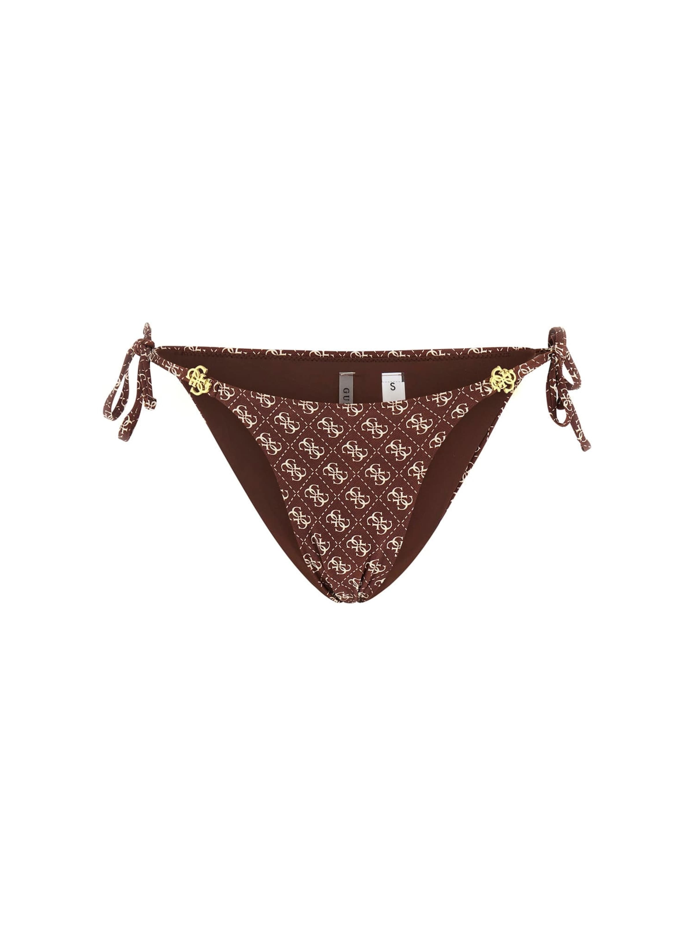 GUESS Bikini Bottoms in Brown: front