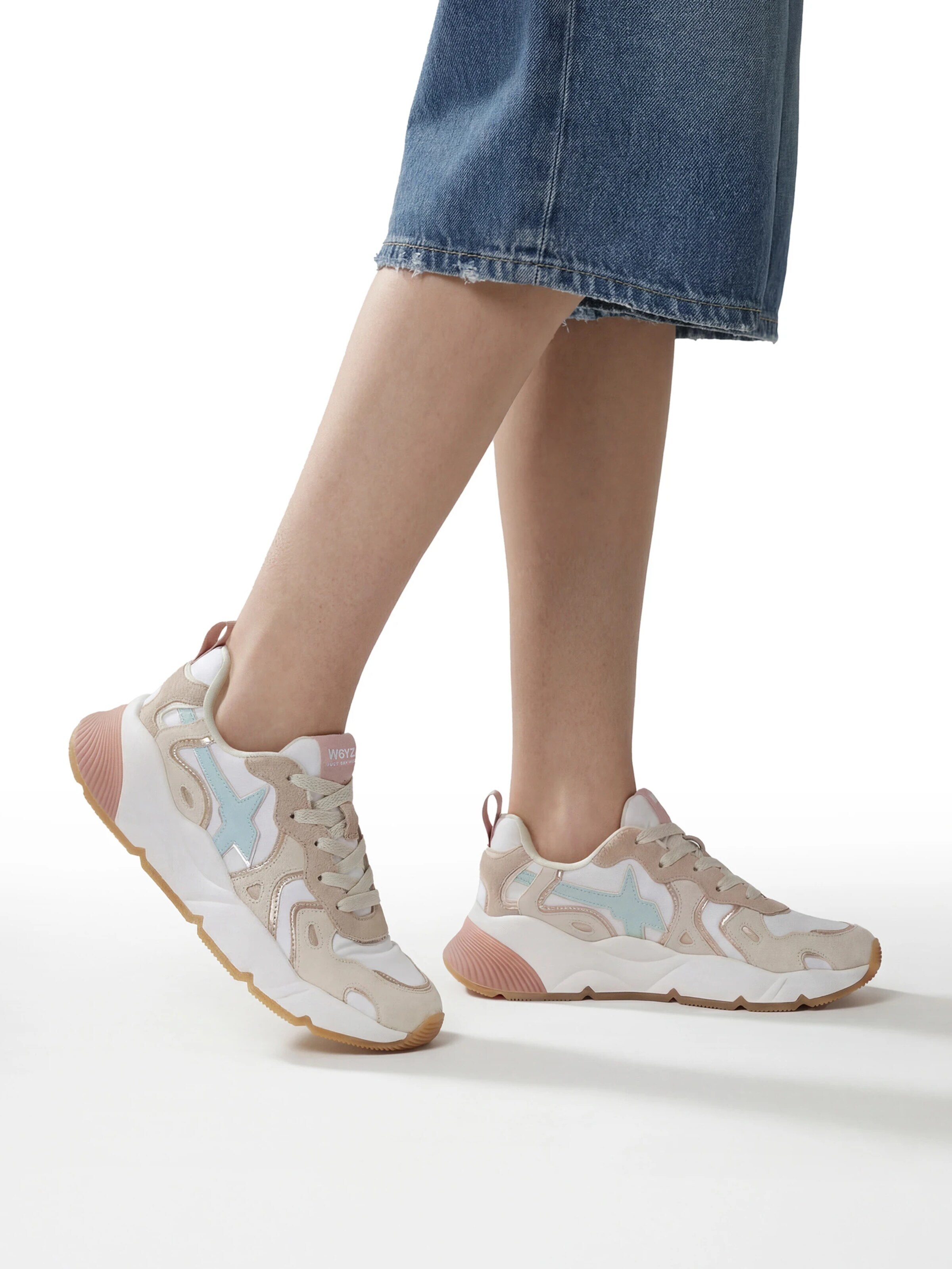 Chaussure à lacets 'SARAH-W.' W6YZ en beige : devant